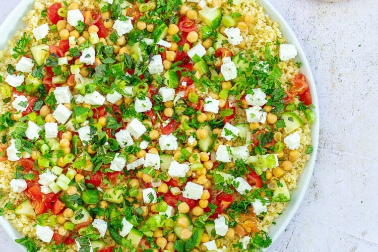 Chickpea, Feta and Bulgur Wheat Salad