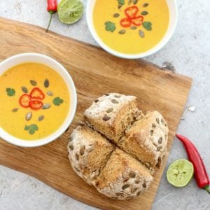 Butternut Squash, Chilli and Coconut Milk Soup 