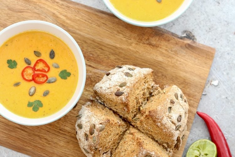 Butternut Squash, Chilli and Coconut Milk Soup
