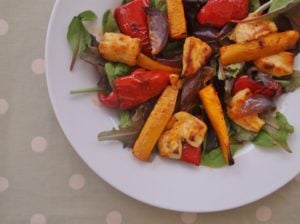 Warm Butternut Squash, Harissa and Halloumi Salad 4