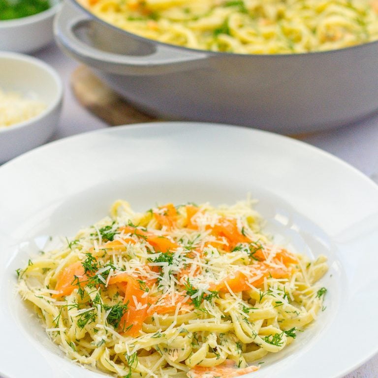 Creamy Smoked Salmon and Dill Pasta - Easy Peasy Foodie