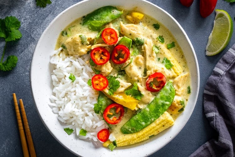 Leftover Turkey Thai Green Curry Hero