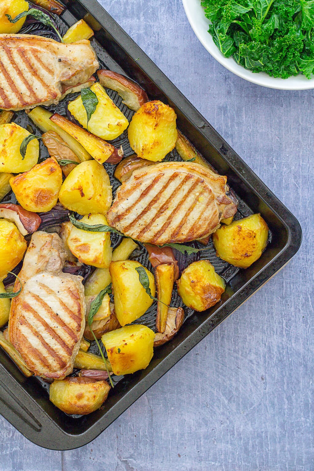 Pork, Parsnip and Apple Traybake Easy Peasy Foodie