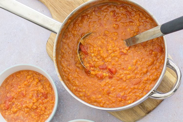 Easy Tomato and Red Lentil Soup