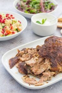 Slow Roast Ras el Hanout Lamb with Pomegranate and Quinoa Tabbouleh