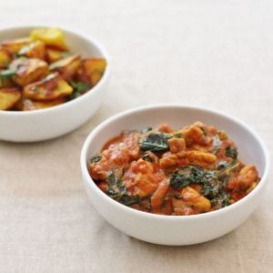 Chicken and Kale Curry with Bombay Potatoes from The Sirtfood Diet