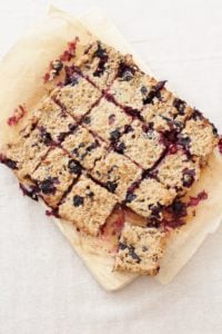 Blueberry Porridge Squares