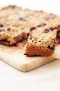 Blueberry Porridge Squares