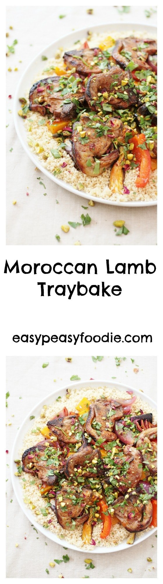 Moroccan Lamb Traybake - pinnable image for Pinterest