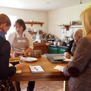 Lisa Osman demonstrating making mascarpone