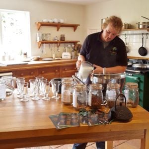Ross Tapley of Dorset Herbals making the perfect Chai Latte