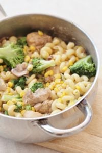 Creamy Chicken, Broccoli and Sweetcorn Pasta