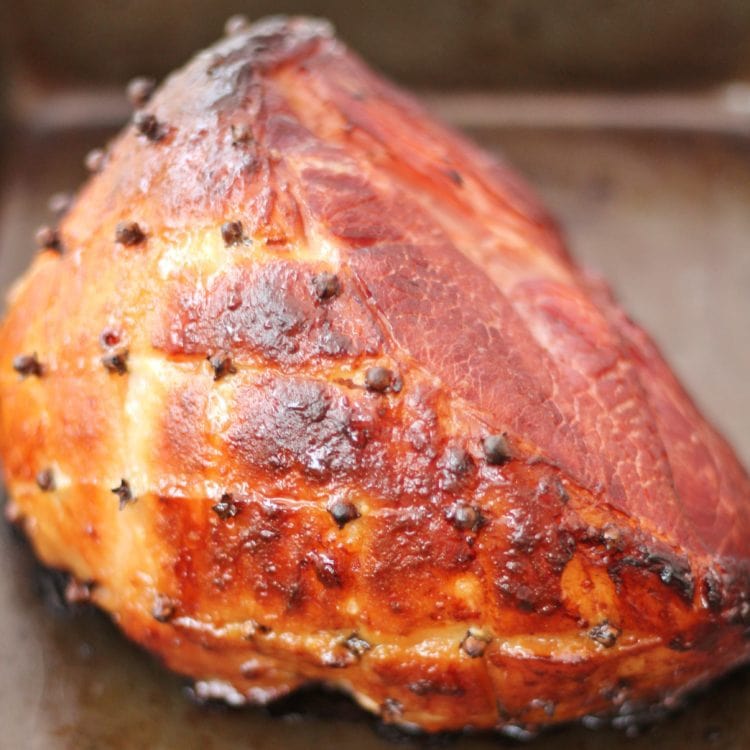 Wine with christmas ham