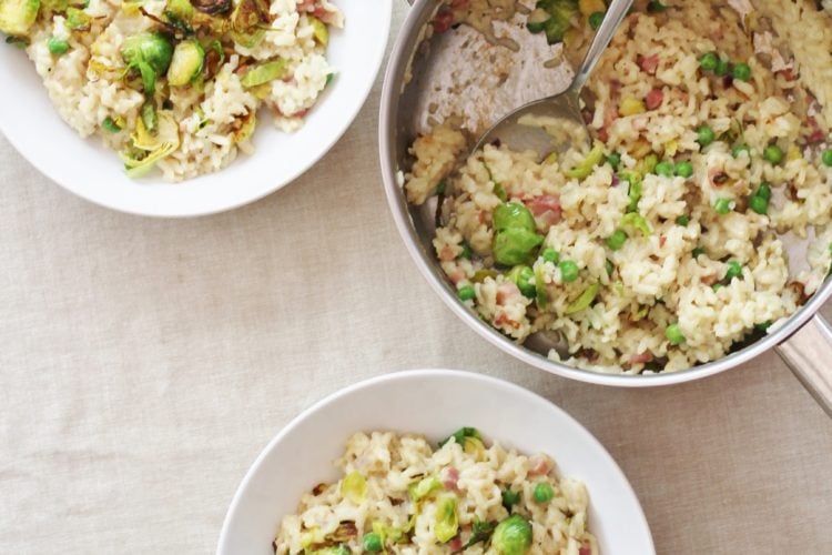 Ham, Pea and Sprout Risotto