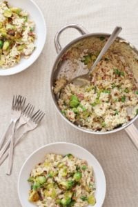 Ham, Pea and Sprout Risotto