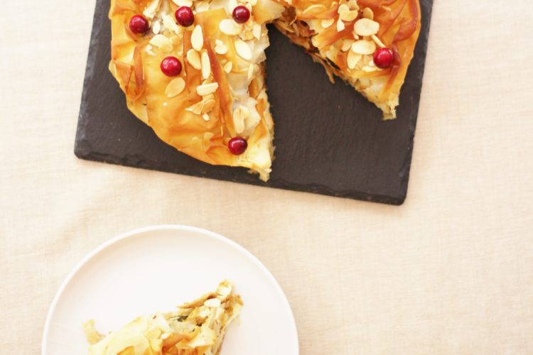 Moroccan Turkey Filo Pie