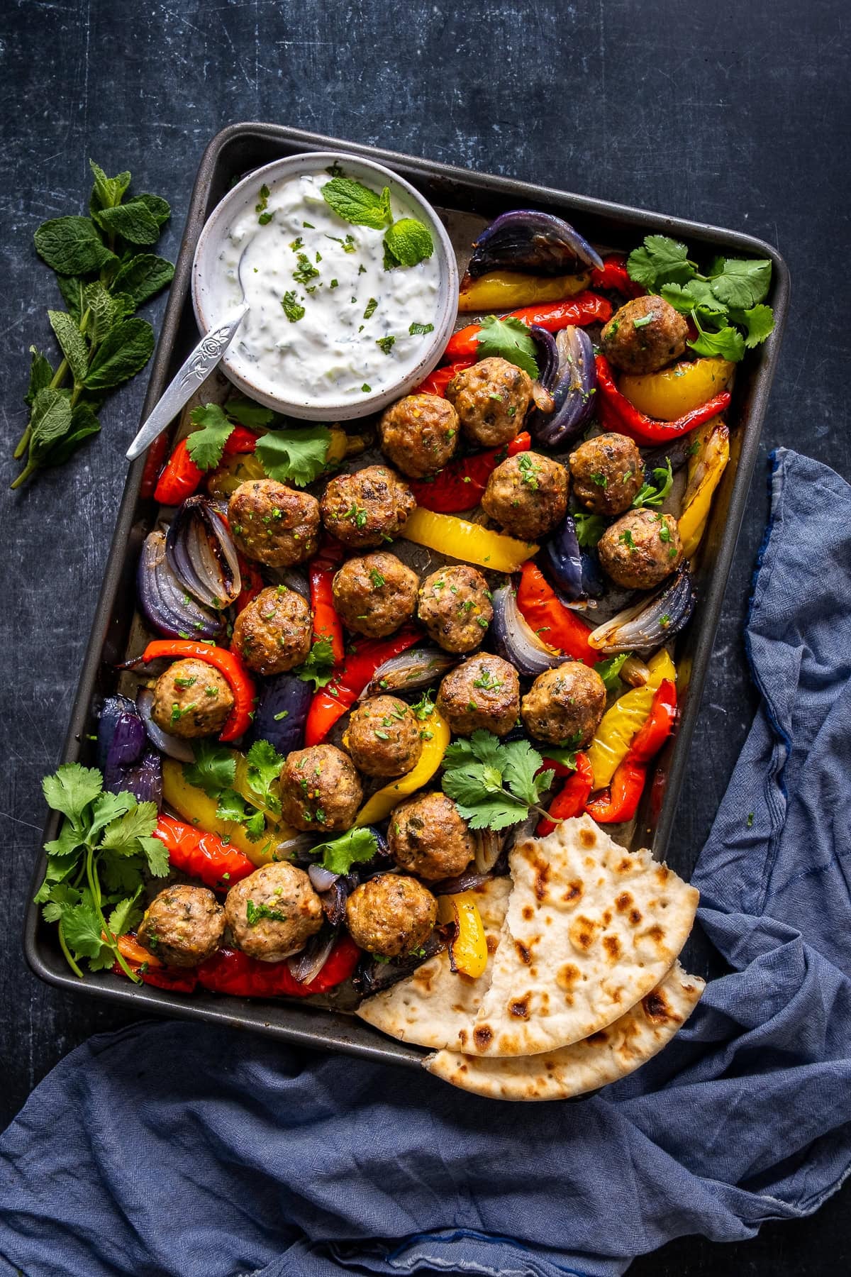 Lamb Kofte Meatball Traybake