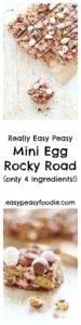 Need a super simple, 4 ingredient, no bake Easter treat that’s perfect for making with kids and takes less than 10 minutes to make? Then you have to try my easy peasy Mini Egg Rocky Road! #minieggs #rockyroad #minieggrockyroad #easter #easter2018 #marshmallows #under10minutes #4ingredients #kidfriendly #eastertreats #nobake #easypeasyfoodie