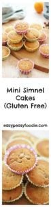 All the delicious flavours of a traditional Simnel Cake in an easy to make cupcake size, these Mini Simnel Cakes are also gluten free and have an exciting marzipan surprise inside! #glutenfree #marzipan #cupcakes #simnelcake #simnelcupcakes #simnel #mothersday #easter #eastercake #easterbaking #easybaking #easypeasyfoodie