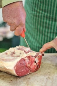 Leg of lamb - cutting out the H bone