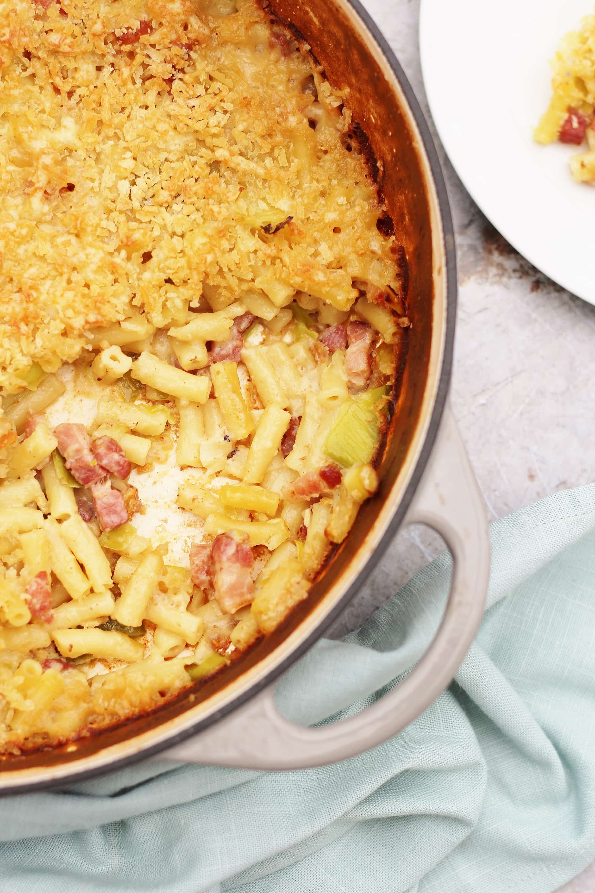 Leek and Bacon Macaroni Cheese Easy Peasy Foodie