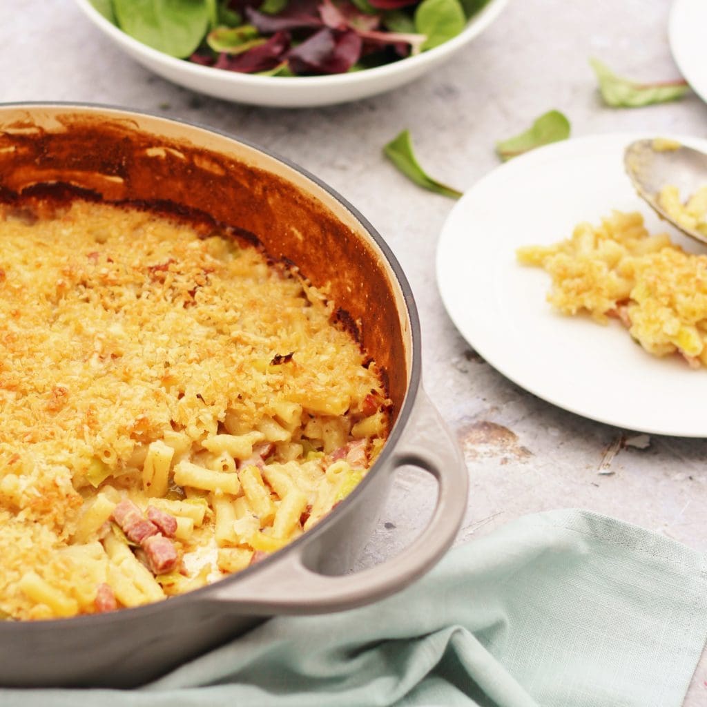 Leek and Bacon Macaroni Cheese Easy Peasy Foodie