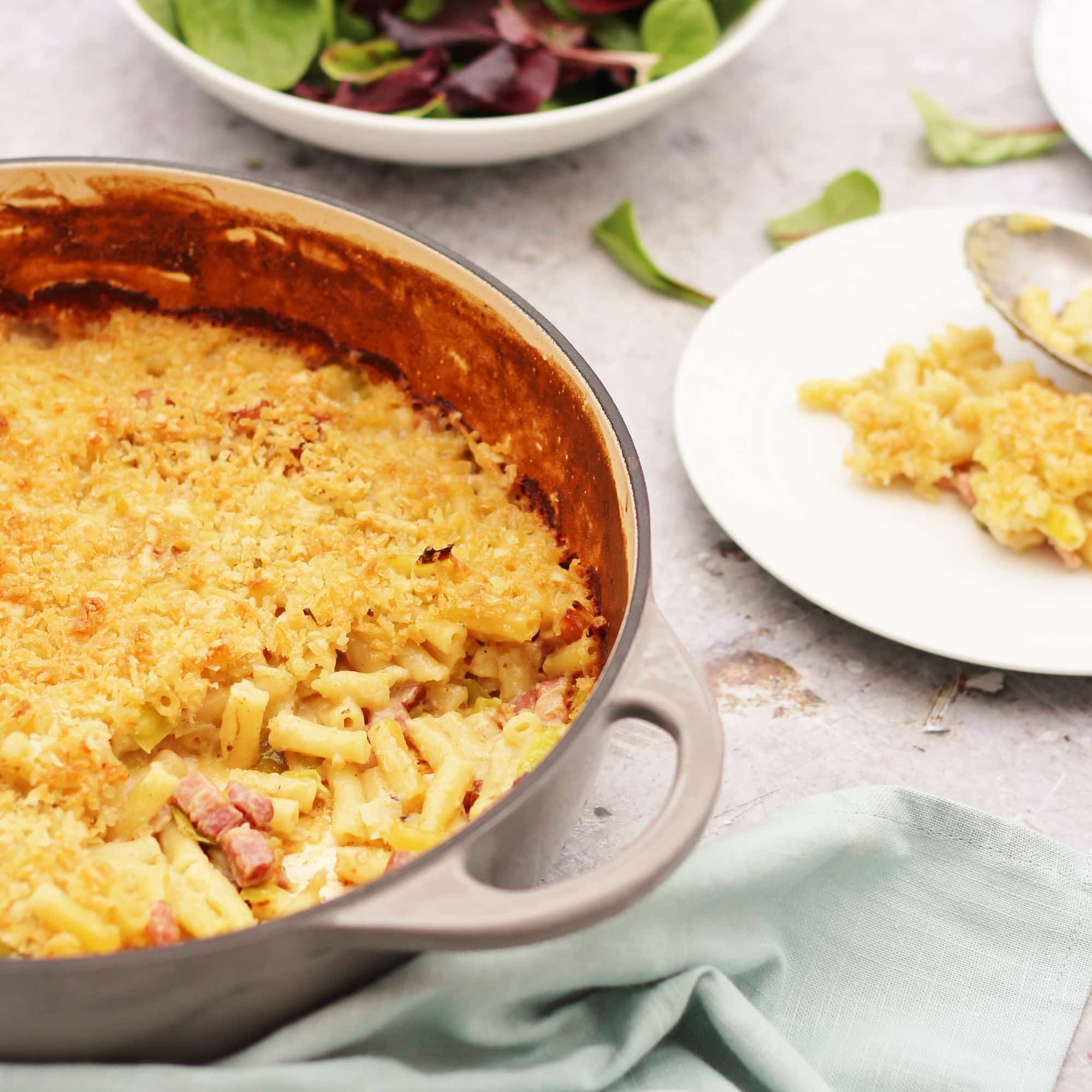 Leek and Bacon Macaroni Cheese - Easy Peasy Foodie