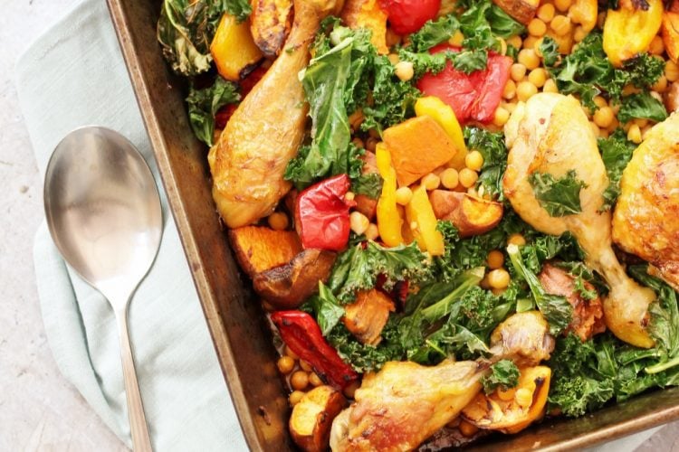 Sticky Harissa Chicken Traybake