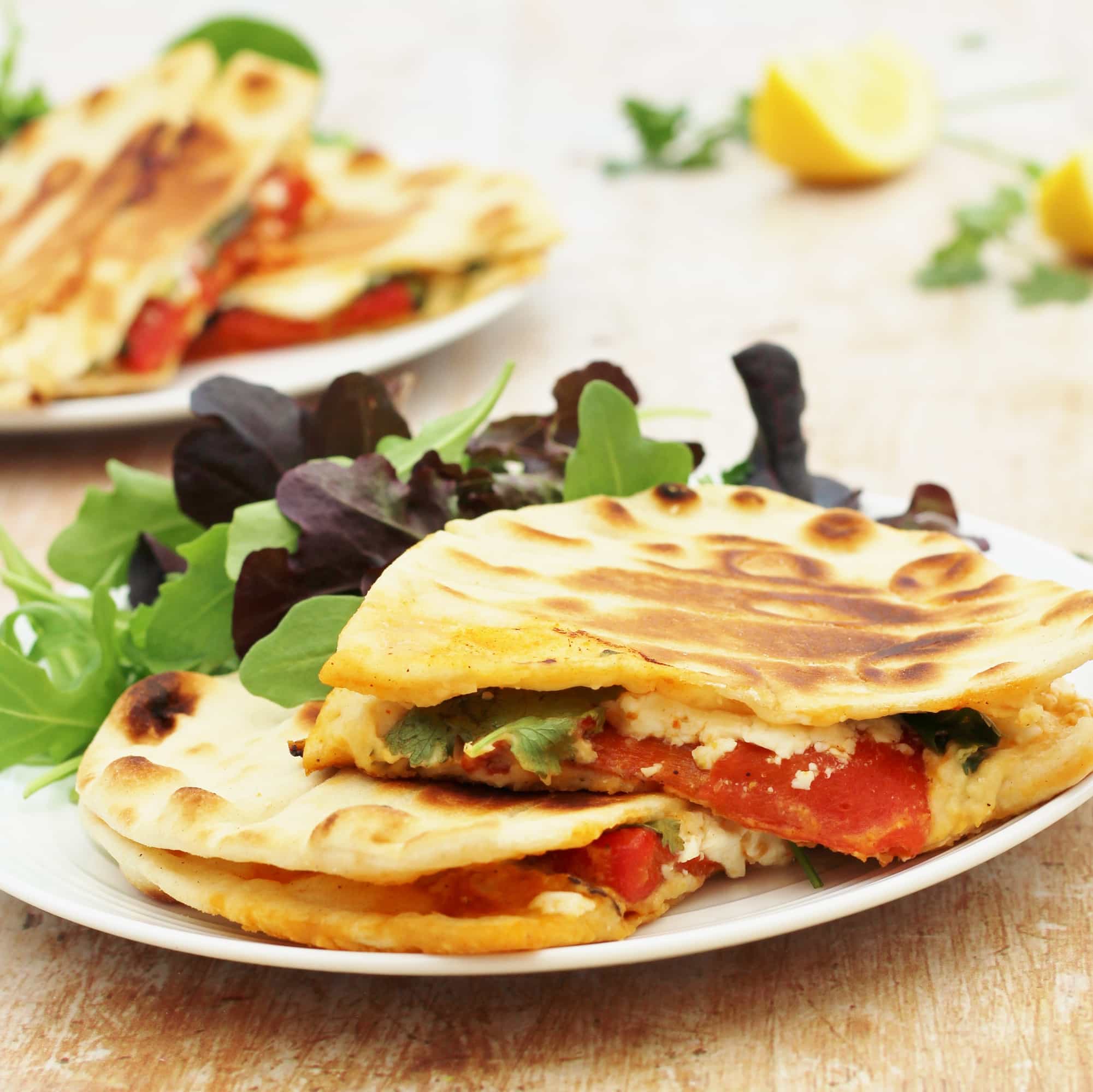 Feta, Roasted Pepper & Harissa Toasted Flatbreads & Breville Review