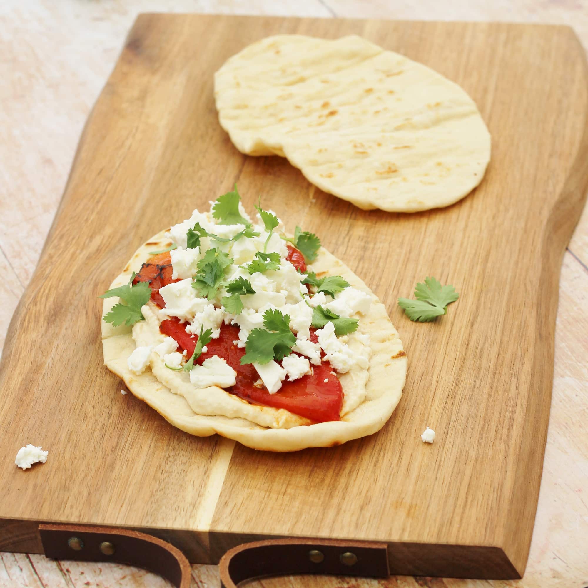 Feta, Roasted Pepper & Harissa Toasted Flatbreads & Breville Review