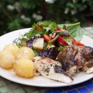 BBQ Spatchcock Garlic and Herb Chicken