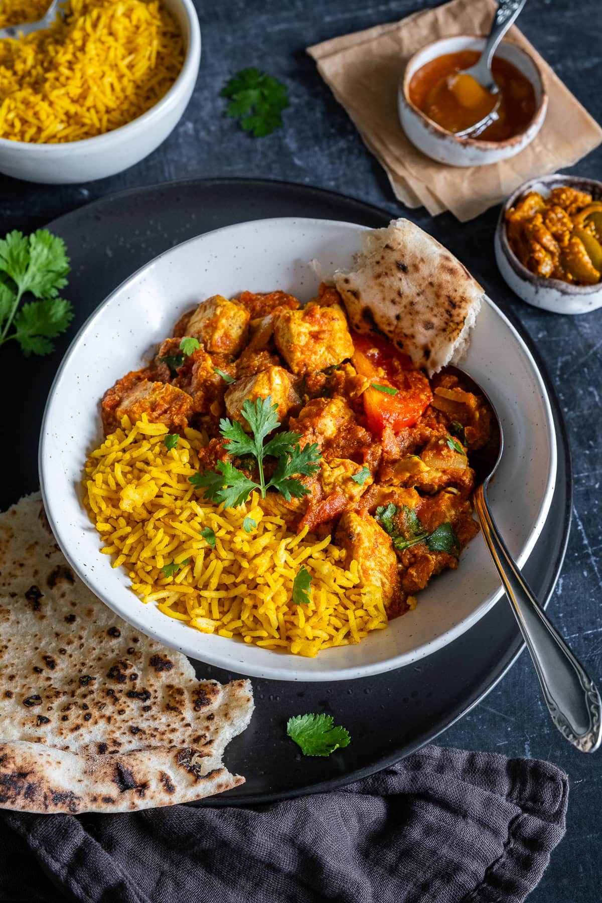 Closeup of Easy Chicken Rogan Josh