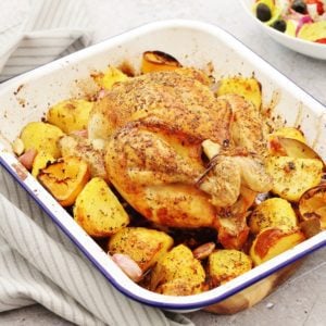 One Pan Greek Roast Chicken and Potatoes