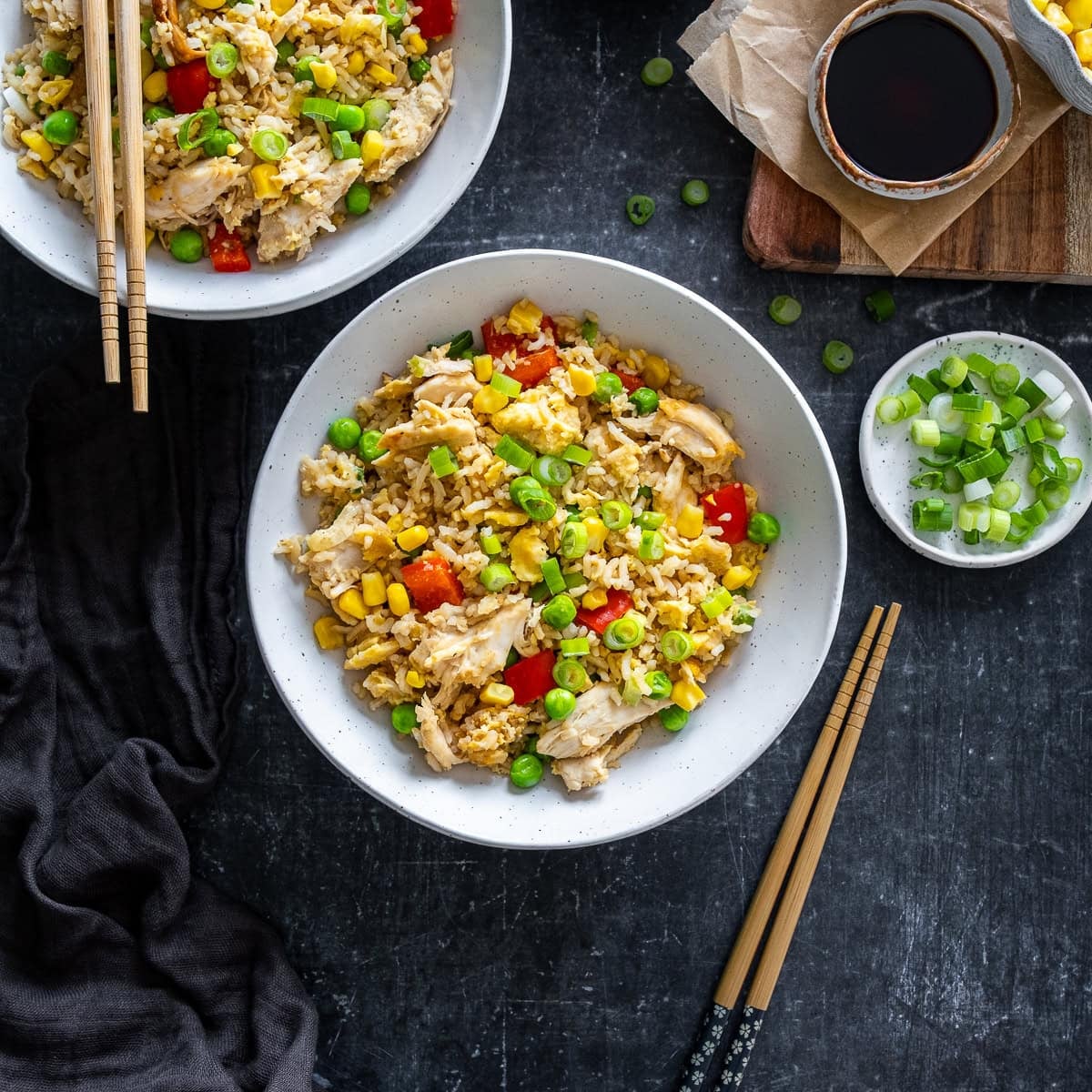 Leftover Chicken and Egg Fried Rice Hero