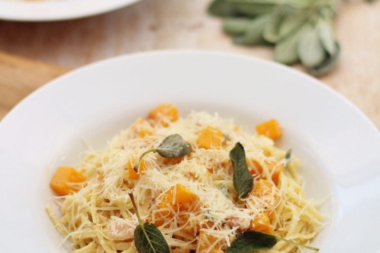 Bacon Sage and Pumpkin Pasta