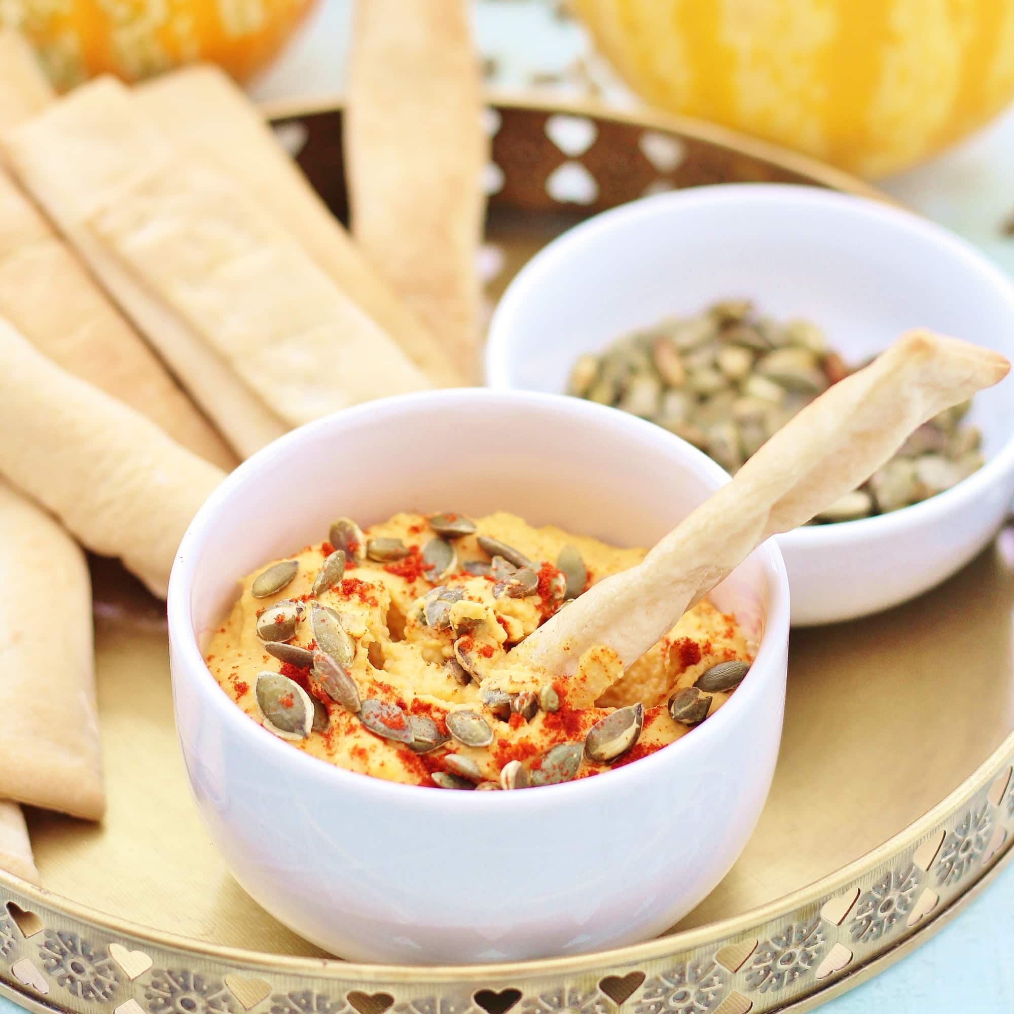 Roasted Pumpkin Hummus (Vegan)