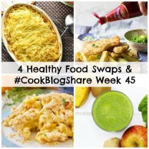Sometimes it’s easier to make a few small changes than try to change your whole diet in one go. These 4 healthy food swaps are all great ways to make your diet just that little bit healthier without feeling like you are denying yourself too much. Plus find out more about the exciting project I've been working on lately and, of course, the linky for #CookBlogShare Week 45.