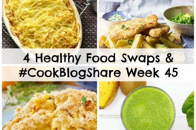 Sometimes it’s easier to make a few small changes than try to change your whole diet in one go. These 4 healthy food swaps are all great ways to make your diet just that little bit healthier without feeling like you are denying yourself too much. Plus find out more about the exciting project I've been working on lately and, of course, the linky for #CookBlogShare Week 45.