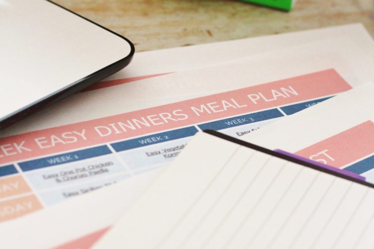 FREE 4 Week Easy Dinners Meal Plan