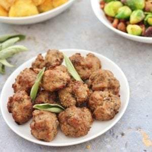 Pork, Sage and Onion Stuffing Balls (Gluten Free, Dairy Free, Egg Free, Nut Free)