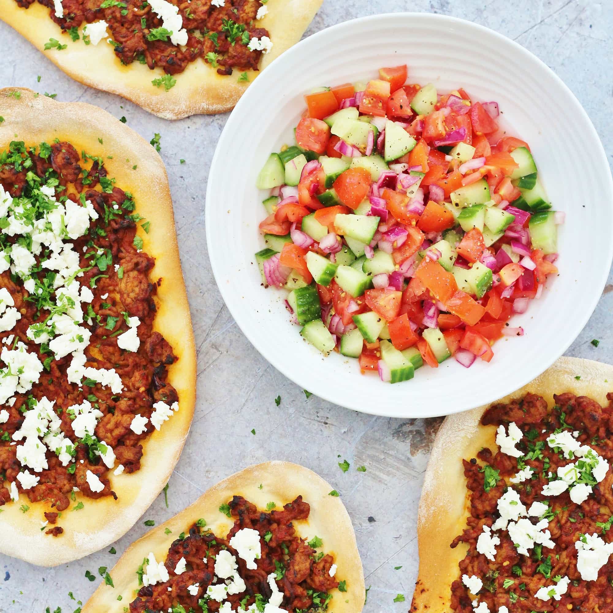 Turkish Spicy Lamb Pizzas (Lahmacun)