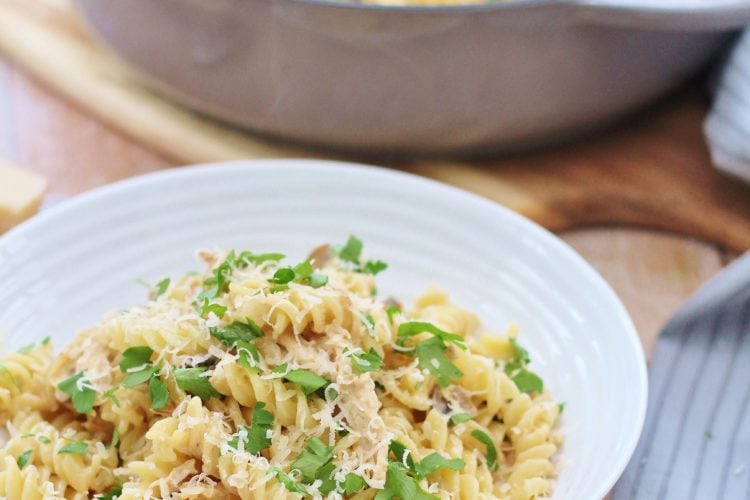 Creamy Leftover Turkey Pasta