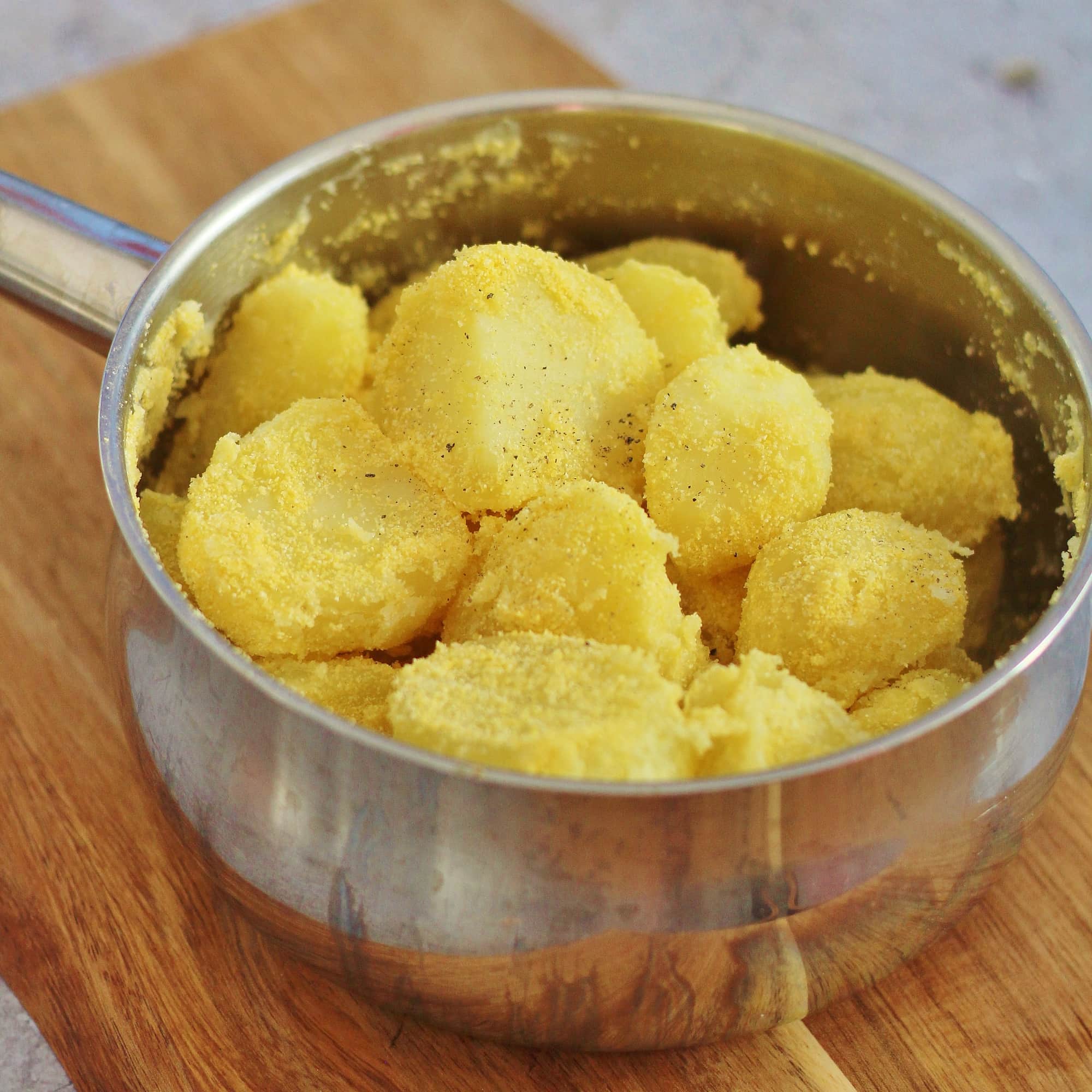 Polenta Roast Potatoes with Rosemary and Garlic Easy Peasy Foodie
