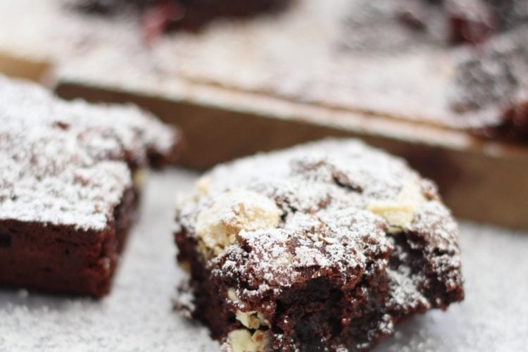 White Chocolate and Cranberry Brownies
