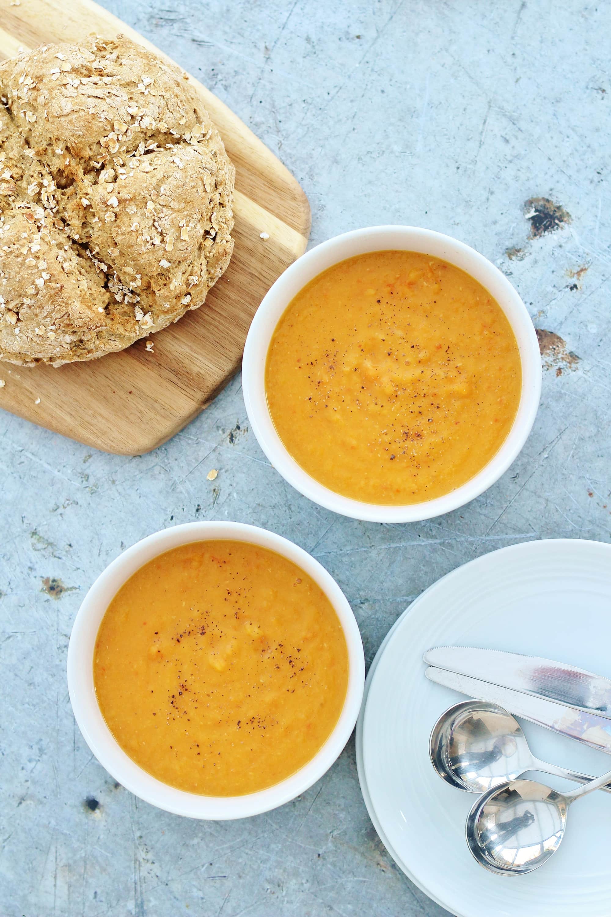 Sweet Potato and Red Lentil Soup (Vegan) Easy Peasy Foodie