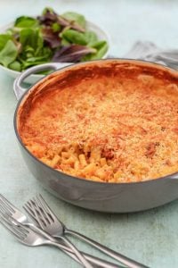 Spanish style Macaroni Cheese with Chorizo and Manchego