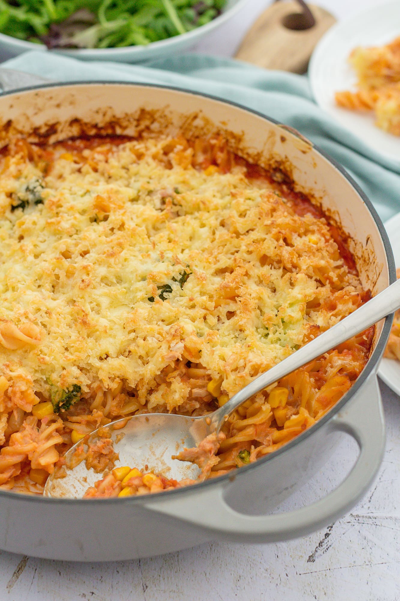 Easy One Pot Tuna Pasta Bake with Broccoli and Sweetcorn Easy Peasy