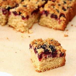 Blackberry and Coconut Traybake