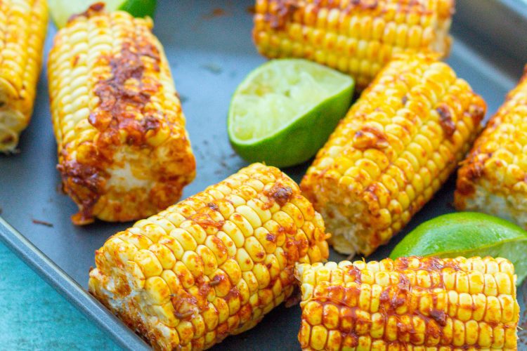 Easy Roasted Mexican Corn on the Cob (Vegan)