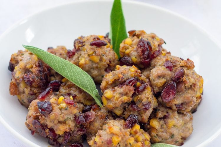Chestnut and Cranberry Stuffing Balls
